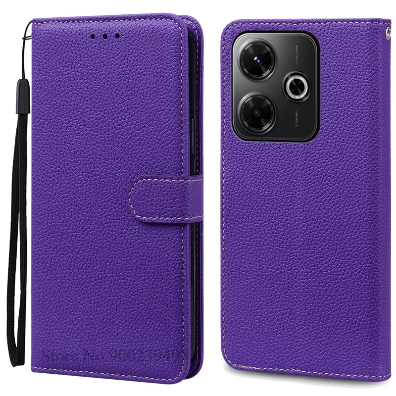 

Чехол-книжка с кошельком из кожи для Redmi 13X Чехол для Xiaomi Redmi 13X Мягкий силиконовый чехол-книжка для Redmi 13X Чехол Fundas Redmi 13x темно-фиолетового
