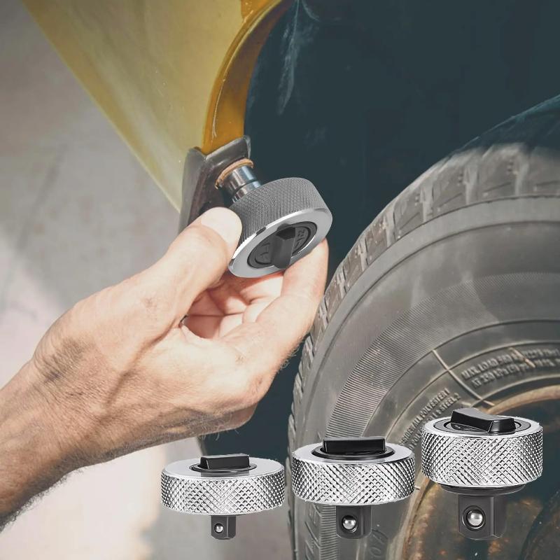 1/4 3/8 1/2 Drive Palm Ratchet Wrench Set Reversible Ratcheting Finger Socket Driver Stubby Thumbwheel Ratchet for Tight Spaces