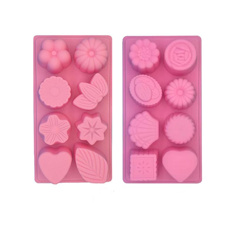 Pink Silicone Baking Mold Diverse Shapes for Creative Baking Chocolates Small Cakes Fondants High-Quality and Versatile