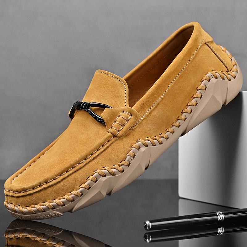 Sude Leather Men Shoes Luxury  Casual Slip On Formal Loafers Men Moccasins Italian Outdoo Male Driving Shoes Men Boat Shoes