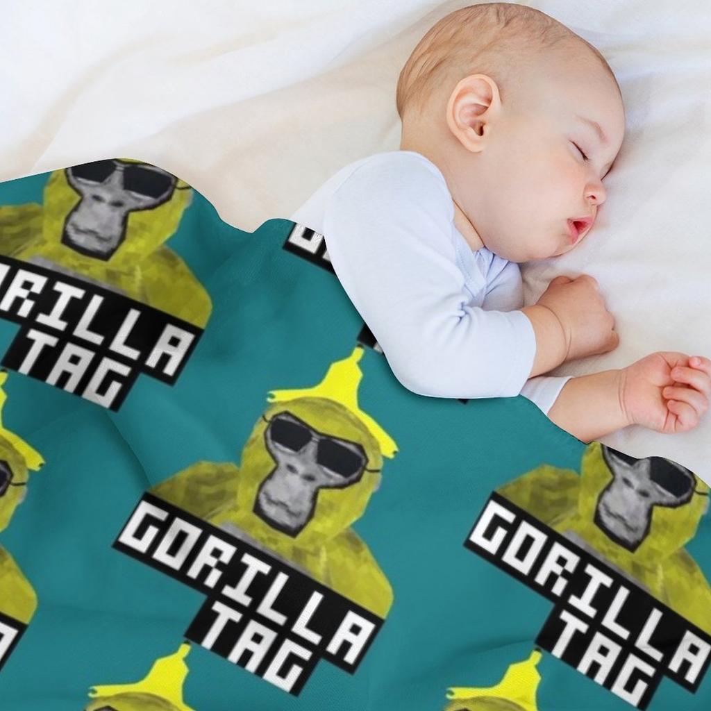 Gorilla Tag Monkey Banana Peel Gorilla Monke Gorilla Tag PFP Maker Throw Blanket Cozy Throw Blanket for Bed Sofa Chair
