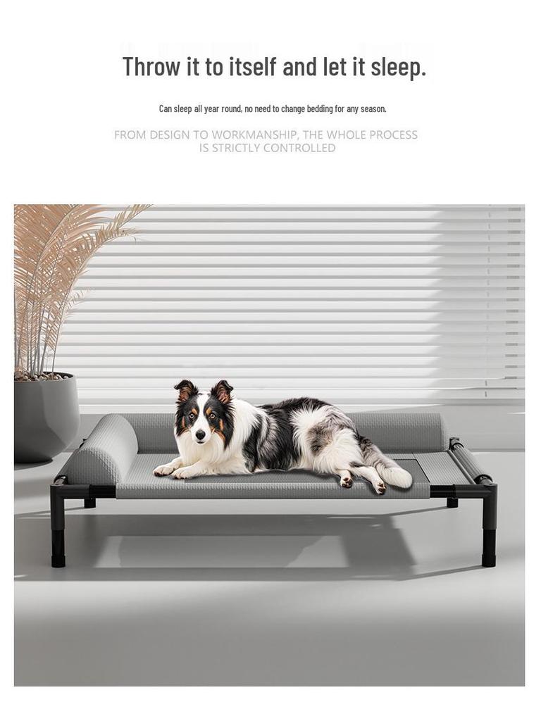 All-Season Washable Off-Ground Dog Bed for Small/Medium Pets - Moisture-Proof
