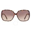Guess Factory Brown Gradient Butterfly Ladies Sunglasses Gf0426 53f 61