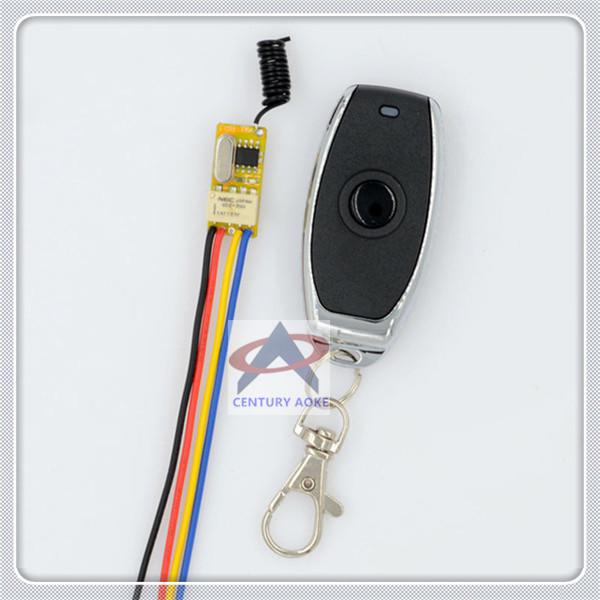 Mini One-Way Wireless Remote Control Switch (3.7V-12V) - Metal Little Pepper Single Button Board Wireless Remote Control Switch