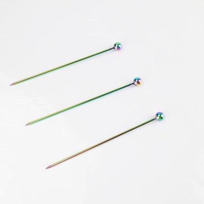 Colorful Stainless Steel Cocktail & Fruit Picks
