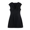 Women's Summer New European and American Style Fashion Waist V-neck Crepe Dress