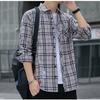 Unisex Retro Plaid Color Block Loose Casual Shirt - Spring/Autumn