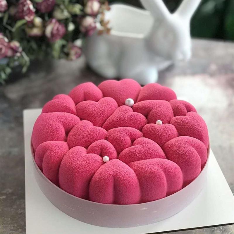 Food Grade Silicone Cake Molds Single Cell Mousse Moulds Dessert Decorating Pan Non Stick Pastry Baking Tools Kitchen Bakeware