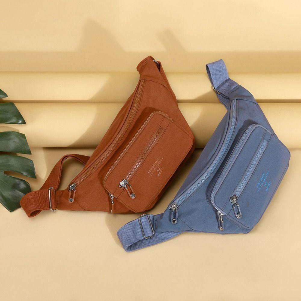 Portable Nylon Crossbody Bag Solid Color Middle Aged Tote Bag Fashion Mobile Phone Bag  Mom