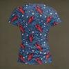 Women's Casual V Neck T Shirt Lobster and Beer Print Short Sleeve Lightweight Summer Top for Everyday Wear