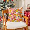 Full Print Floral Print Pattern Pillow Case Silky Short Plush with Invisible Zipper Dustproof Sofa Cushion Cover for Home Decor