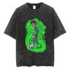Harajuku Streetwear Vintage TShirt Japanese Anime Naruto Oversize T Shirt Washed Black Tshirt Men Summer Cotton Top Tees