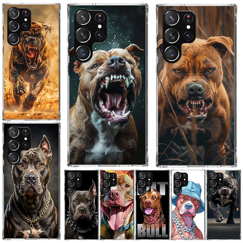 Pit Bull Pet Dog Pitbull Soft Phone Case For Samsung Galaxy S22 S23 S24 S25 Edge S26 Ultra S20 FE S21 Plus + Fundas Coque Galaxy