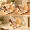 Wooden MushroomShaped Bird Stand Stable Tabletop with Catch Tray Easy to Clean for