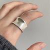 Meier Matte Frosted Wide Band Ring - Women's Fashionable and Versatile Open Ring