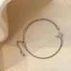 Double-layer butterfly bracelet women's simple temperament diamond-set cold wind bracelet niche design girlfriend jewelry