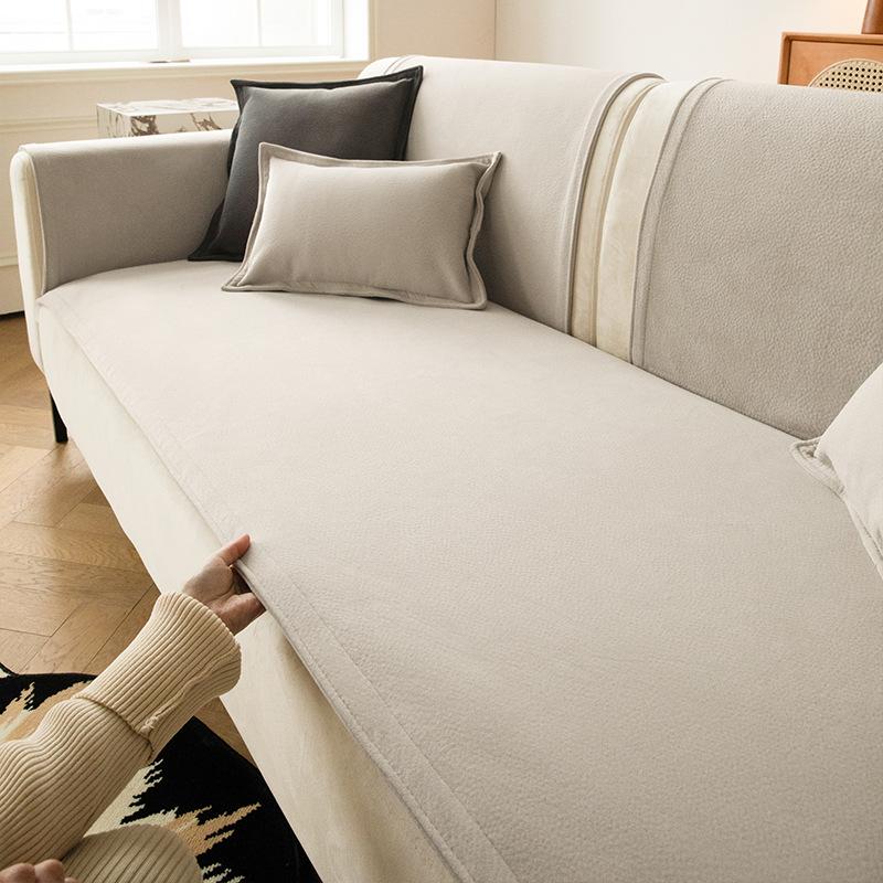 Sofa Cushion Four Seasons Universal Non-Slip Seat Cushions Simple Modern Straight Row Leather Sofa Cover Cover Cloth