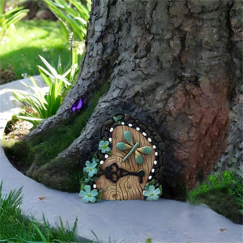 Fairy House Accessories Fairys Door Desk Ornament Vintage Wood Miniature Fairy Garden Door