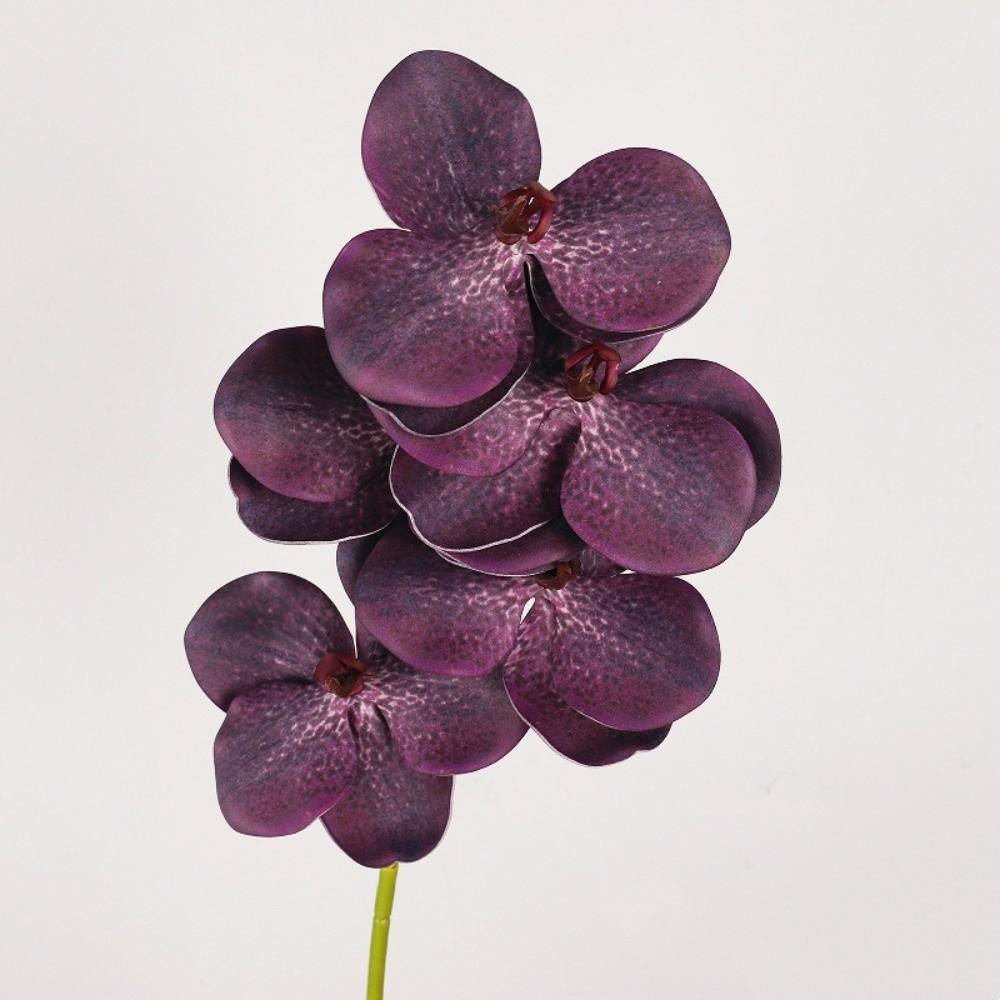 Handmade Artificial Vanda Orchid Flower Real Touch Faux Phalaenopsis  Outdoor Garden Decor