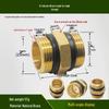 Copper Union with Inner/Outer Threads, Double Inner Thread Water Heater Connector Tee/Elbow Nipple, 46mm & 1" Thread, Different Diameters.