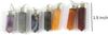Jet Seven Chakra Pencil Point Pendant - Gemstone Healing Set, Reiki, Chakra Balancing, Good Luck