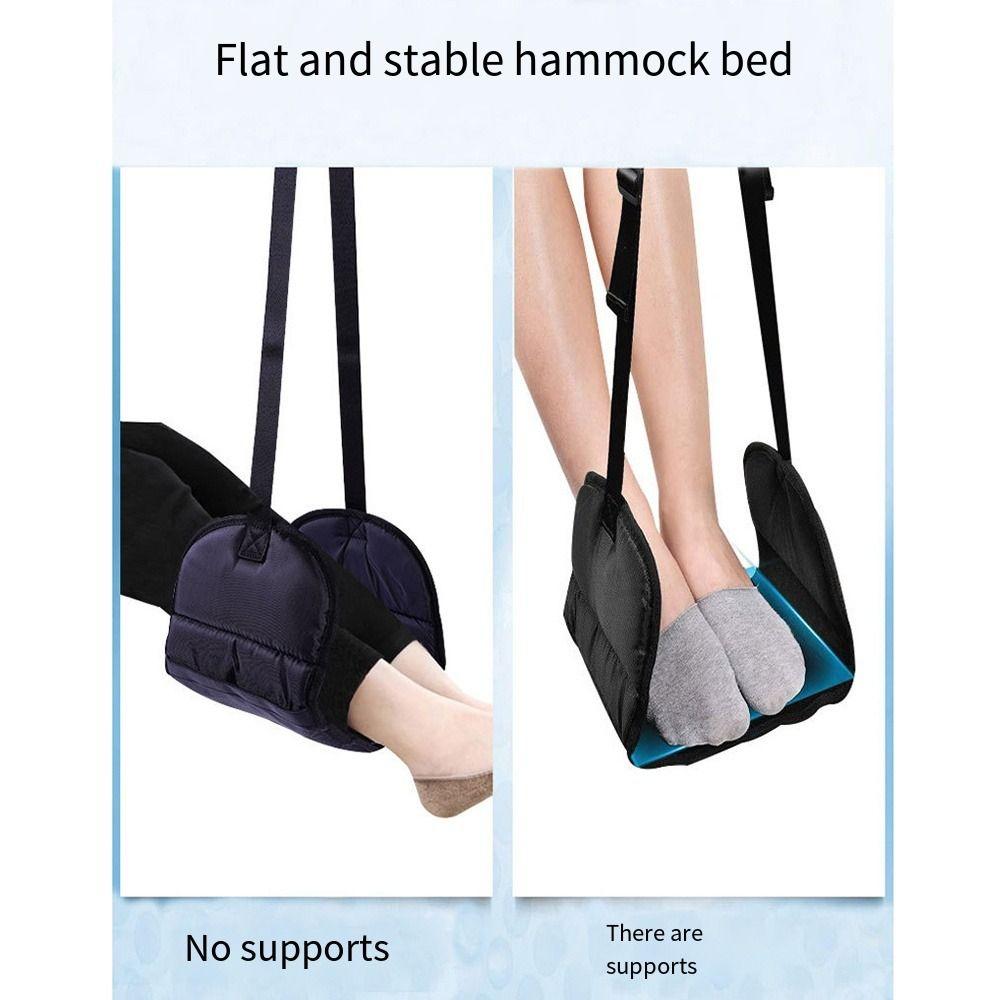 Detachable Leg Rest Carry-on Foot Resting Hammock with Storage Bag Airplane Foot Hammock  Office