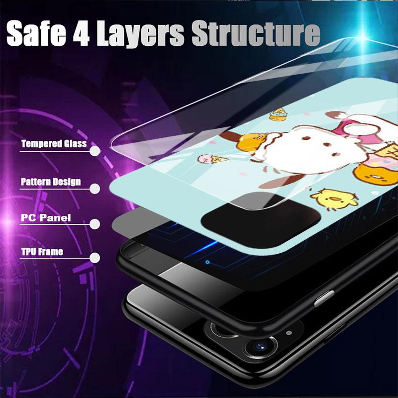 Pachacco Szklane Etui Na Apple iPhone 14 13 Pro 11 12 7 8 Plus SE 2022 XR X XS Max 6 6S Hartowana Osłona Telefonu Kreskówkowe Capas Cas