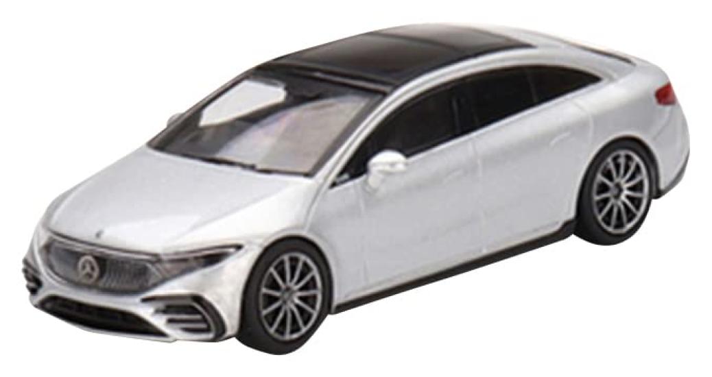 

TrueScale Miniatures MINI GT 164 Mercedes-Benz EQS 580 4MATIC Серебристый металлик High Tech (Правый руль) Готовый продукт