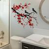 Latest Ink Chinese Style  Japanese Cherry Blossom Wall Stickers For Living Room Home Decoration Decal
