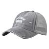 Baseball English CZA421 [White Fang] Hat, Cap, Cap, Letters, Embroidered, Mesh, Stylish, Cool, Men's, Women's, (Gray)