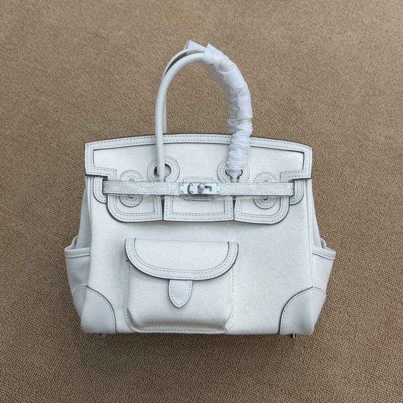 New 25CM Cargo-Swift leather with canvas pocket leather shoulder strap