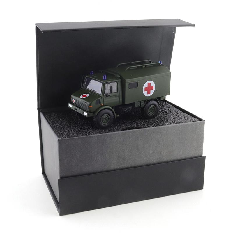 MASSDI 1/64 Unimok U1300L Off-road RV Truck Special Rescue Truck Car Alloy Motor Vehicle Diecast Metal Model Kids Toys for Boys