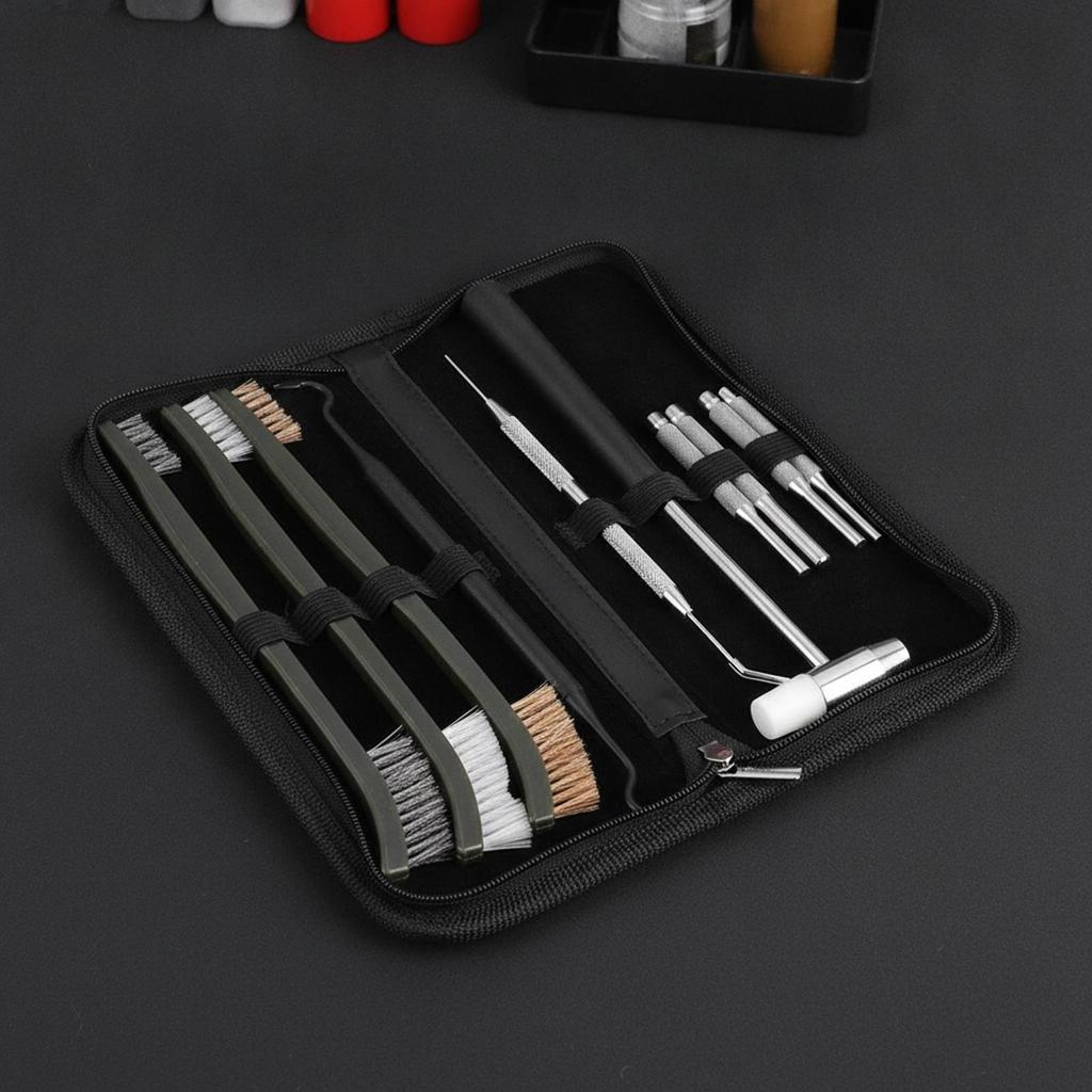 Rust Removal Tool Set with Brush Heads Compact for Workshops