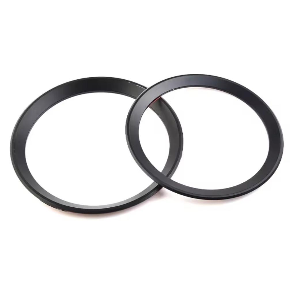 1Pc 3D Aluminum Car Steering Wheel Front Rear Black Emblem Badge Surrounding Ring Sticker for 45mm Logo/74mm Logo/82mm Logo