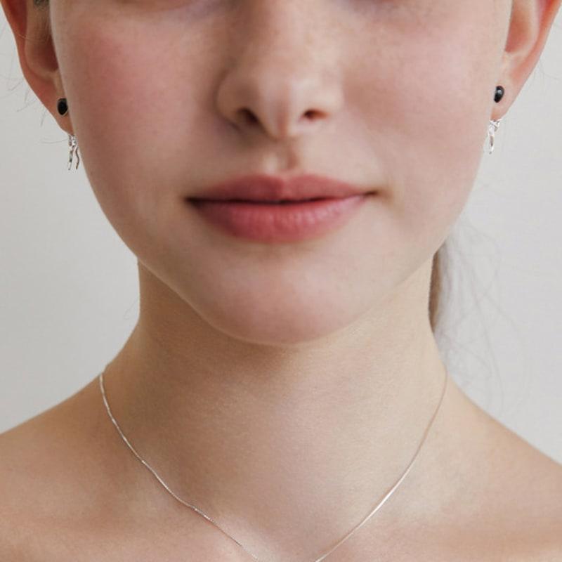 TATIANA (925 Silver) Black Heart Gemstone Necklace NZ2409