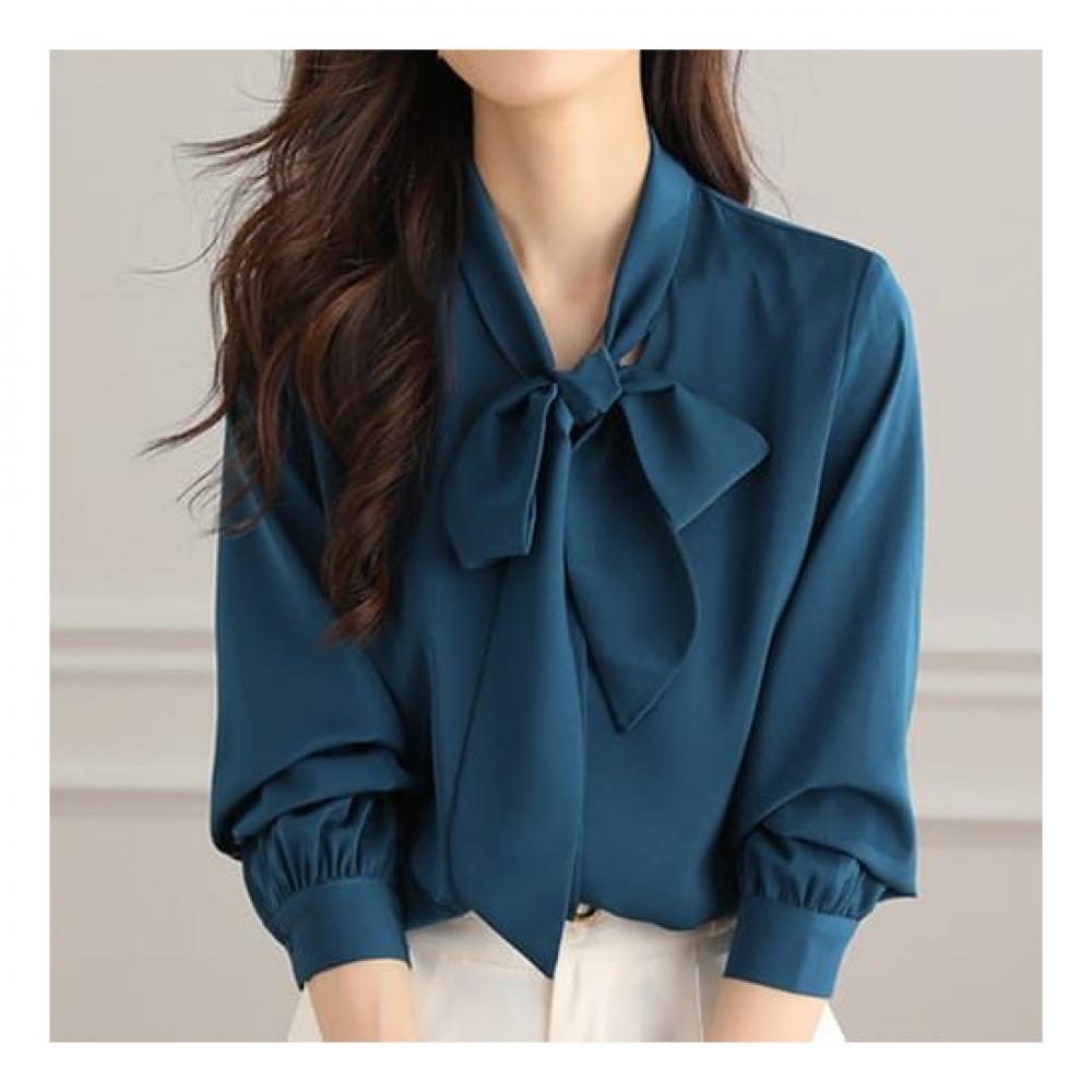 Navava Romantic Ribbon Neck Blouse Nb1247