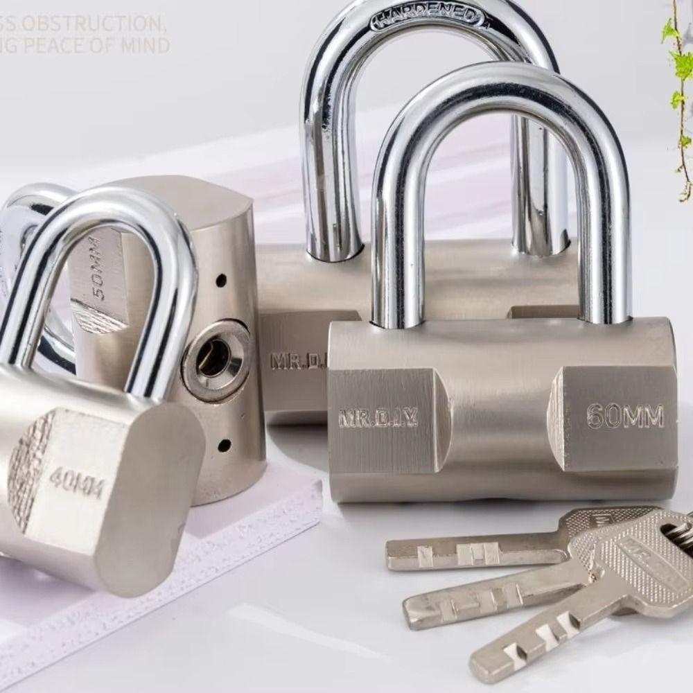 Anti-theft Design Heavy Duty Padlock With Keys Waterproof Padlock  Storage Protection