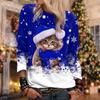 Women's Christmas Snowman Print Hoodie, Festive Pullover Sweatshirt, Long Sleeve Casual Wear Fall Winter Holiday Style