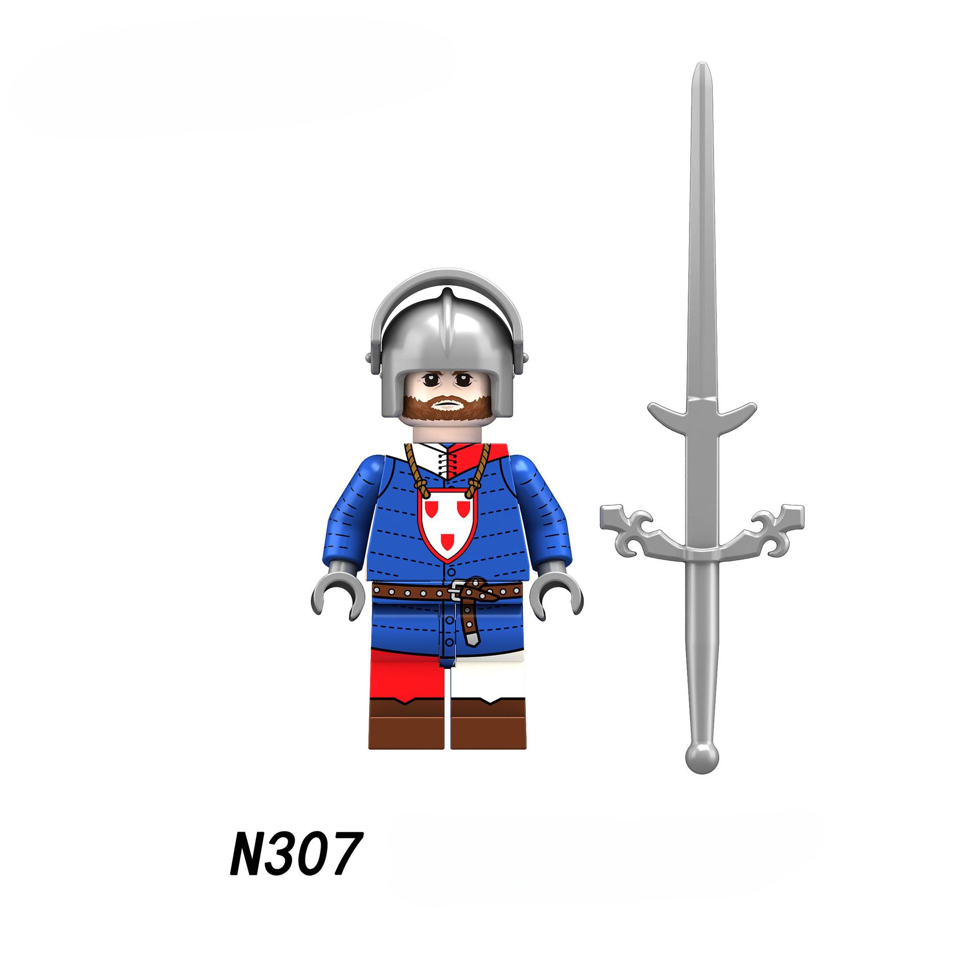 

Средневековые войны роз, английские солдаты, строительные блоки, фигурки, мини-игрушка для детей N301 N302 N303 N304