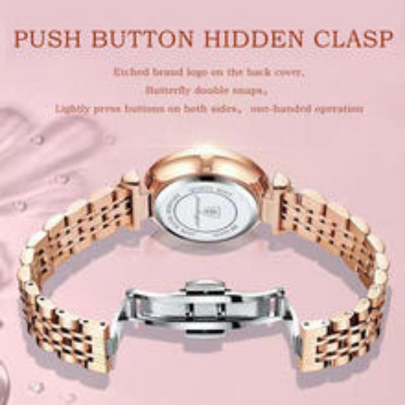 Top Brand New Waterproof Luminous Women's Watch Double Calendar Quartz Ultra-thin Simple Wrist Watch
