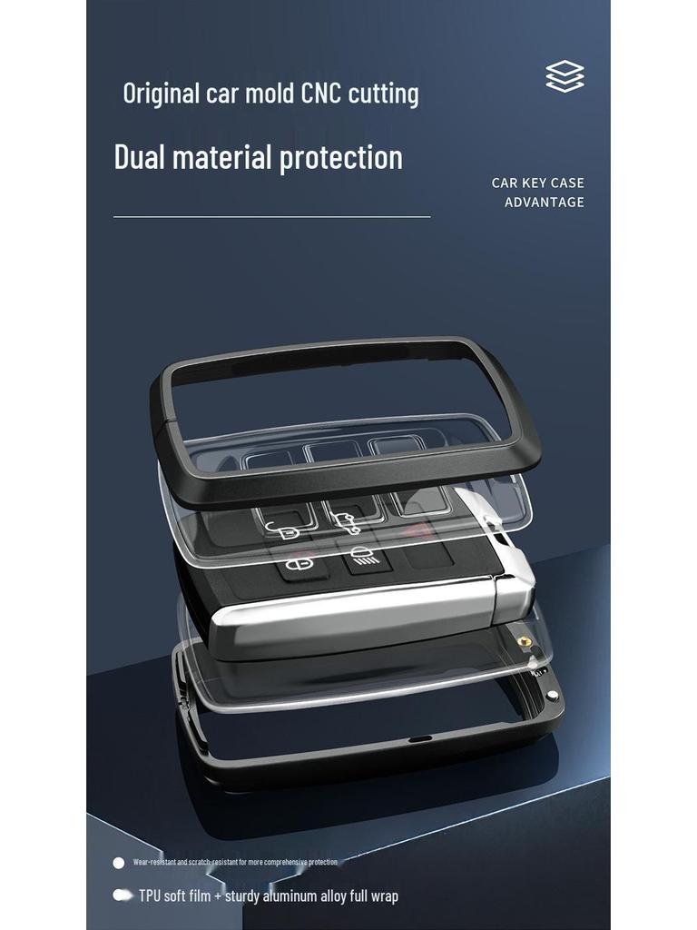 Jaguar Key Case: Aluminum Alloy Shell for XEL, XFL, F-Pace, XJL, XF, XE, F-Type Models