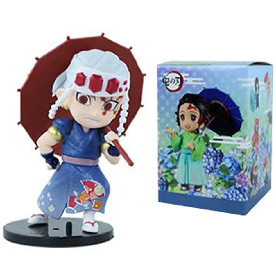 Anime Genuine Demon Slayer Action Figure Plum Rain Series Kochou Shinobu Tomioka Giyuu Kanroji Mitsuri Mystery Box Toy Gift