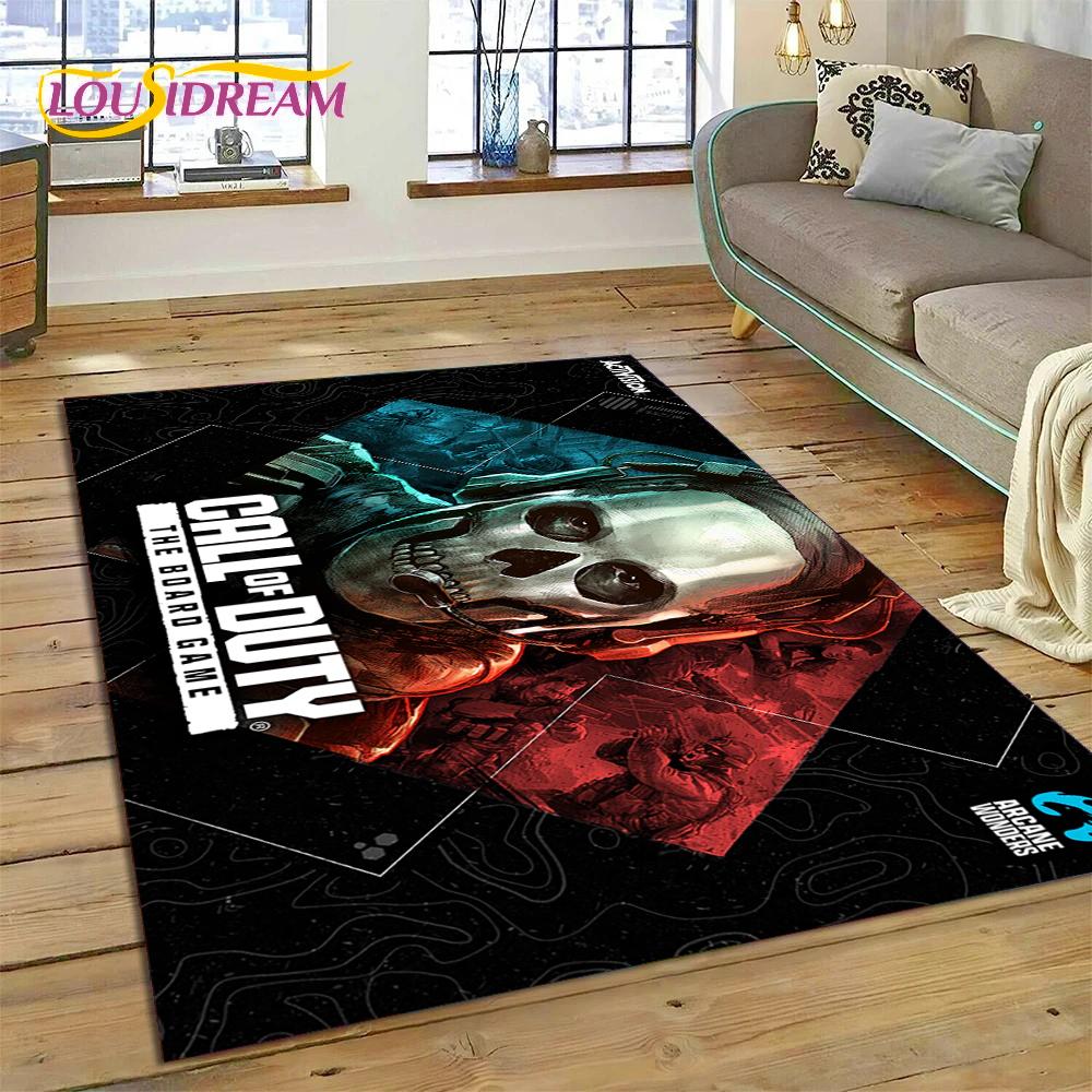 Call of Duty War Game Gamer COD Teppich für Schlafzimmer Wohnzimmer Zuhause Sofadekoration, Kinder Spiel Große Dekoration Bodenmatte Geschenk