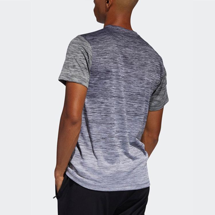 Adidas Logo Fitness Training Breathable Short Sleeve T-Shirt Men Tops Gray FL4393