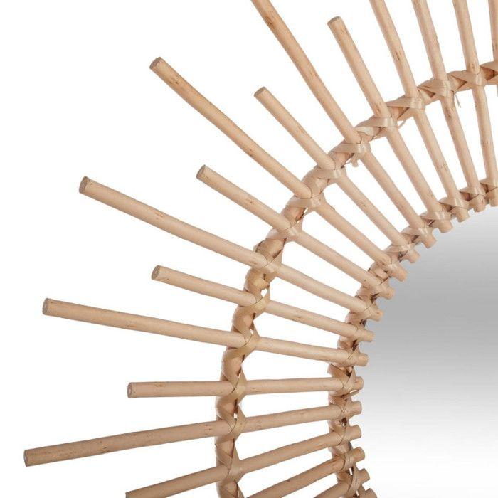 Decorative Rattan Mirror Diameter 76 Cm Atmosphera - Rattan