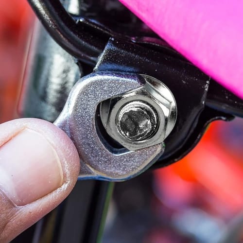 50pcs M5 Hex Flange Nuts, Serrated Hex Flange Lock Nuts, Serrated Flange Hex Lock Nuts, 304 Stainless Steel