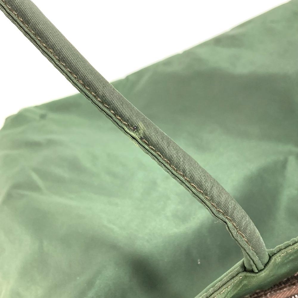 Prada צלחת לוגו משולשת תיק תיק טוט תיק כתף ניילון חאקי