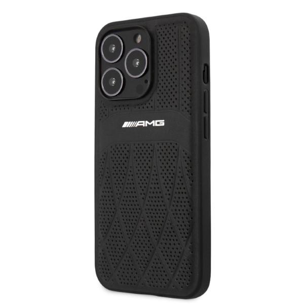 Etui Do iPhone 13 Pro AMG Leather Curved Lines Czarne