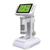 Kids Microscope 1600X 4 Inch LCD Screen Handheld Desktop Digital Microscope with LED Light for Education Gray