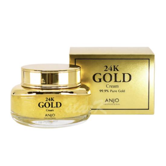 ANJO 24K Gold Cream 99.9% Pure Gold Brightening Firming Care 50g
